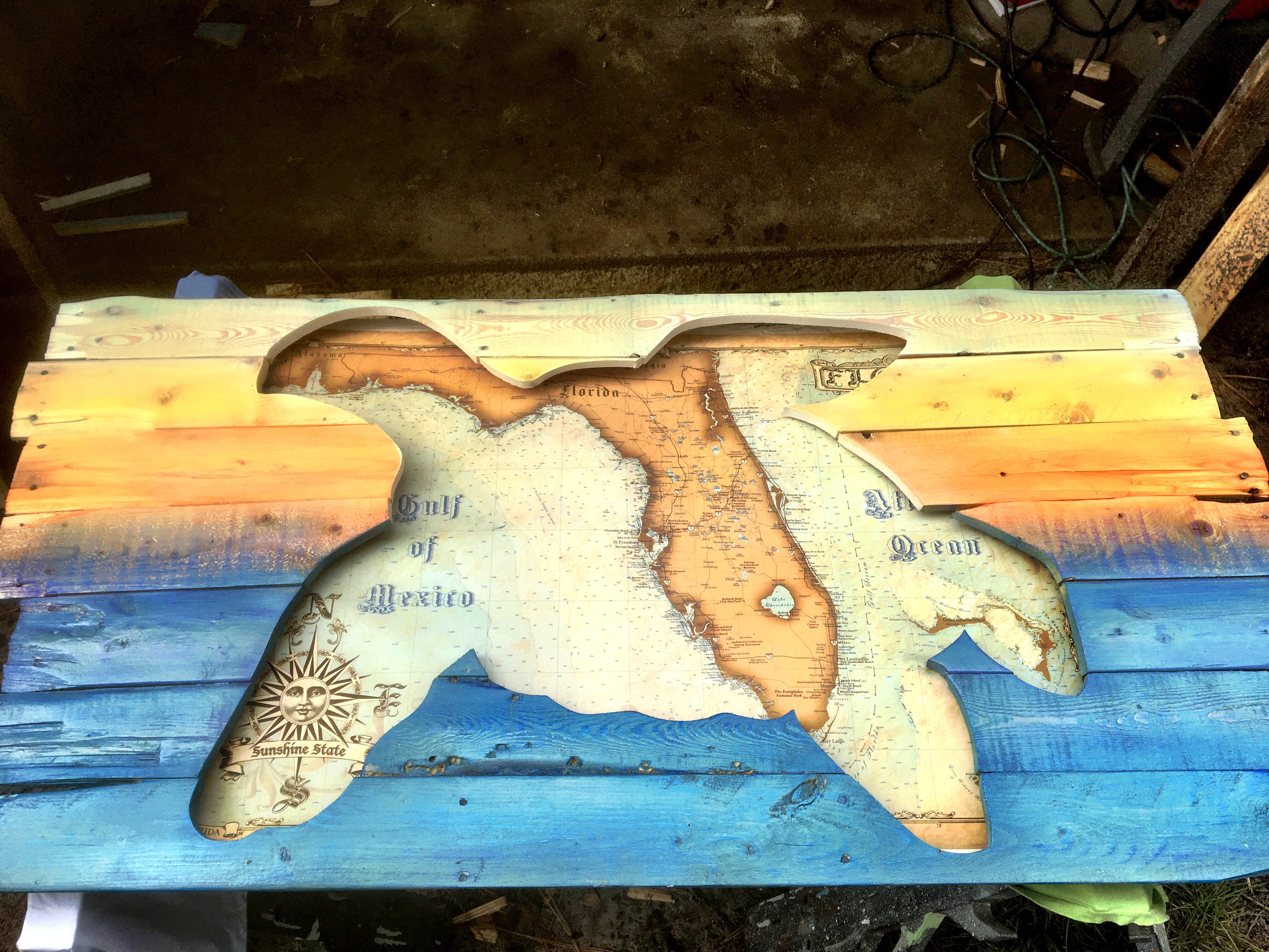 Siesta Turtle with Sunset Paint/Stain